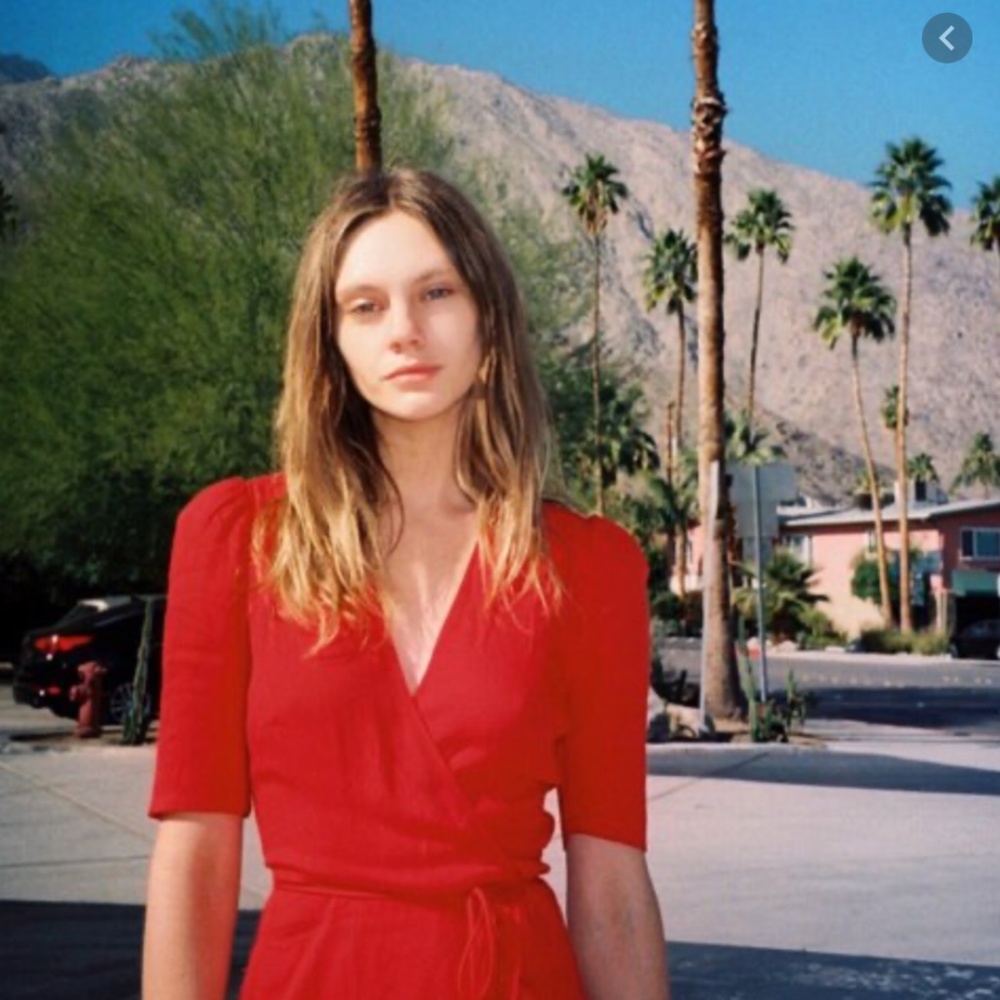 Reformation Marta Red Wrap Dress